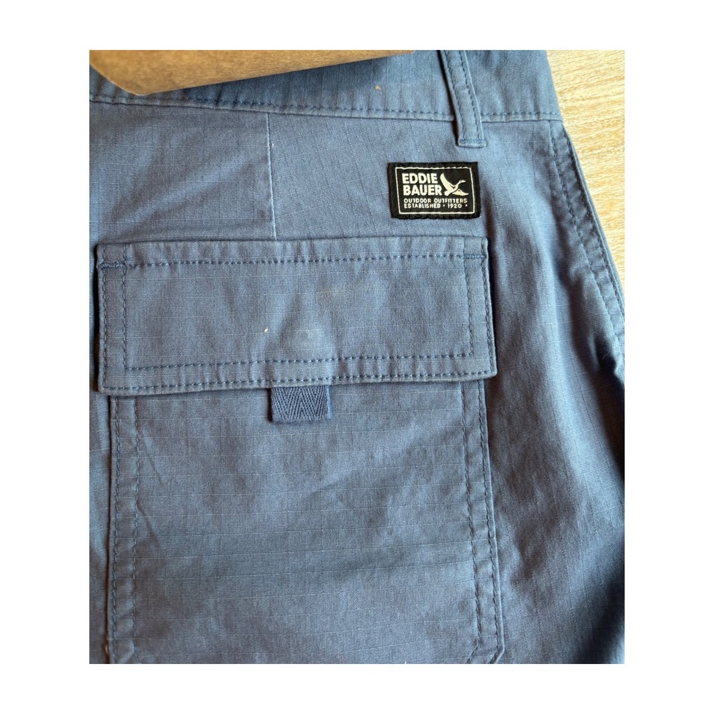 NWT Size 6 Eddie Bauer Ripstop Shorts Womens Blue Durable Cargo Hiking - Picture 4 of 6